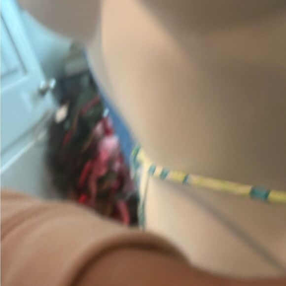 Oscar de la Renta Vibrant Blue and Green Robe - Picture 5 of 7